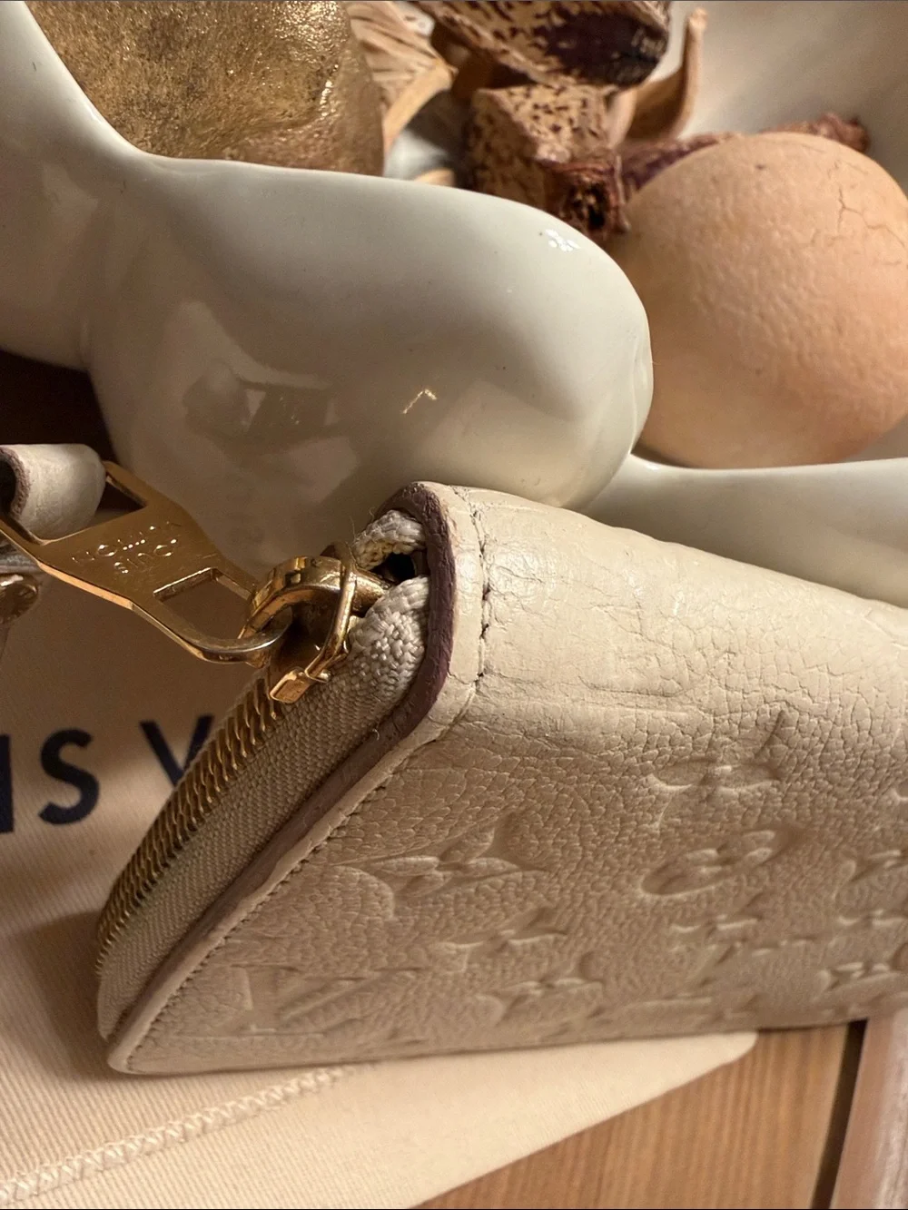 Louis Vuitton Empreinte Cream Wallet